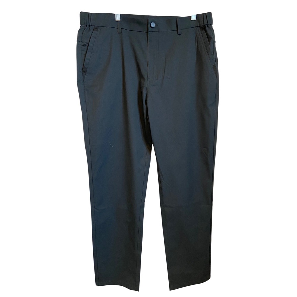 JACKโ ARCHER Space Black Straight Fit Polyester Dress Pants Men Size 35 / 30